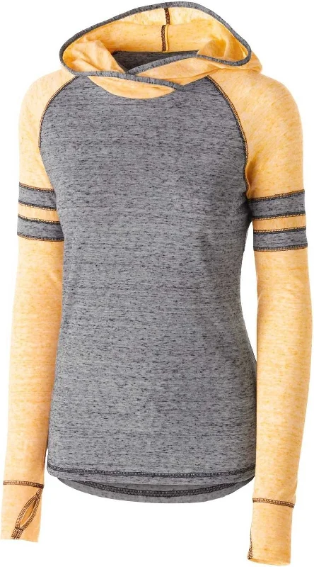 Holloway 229749 Ladies Advocate Hoodie - Black Light Gold Hoodie Dress Longline Feminine Holloway 229749 Ladies Advocate Hoodie - Black Light Gold Hoodie Dress Longline Feminine