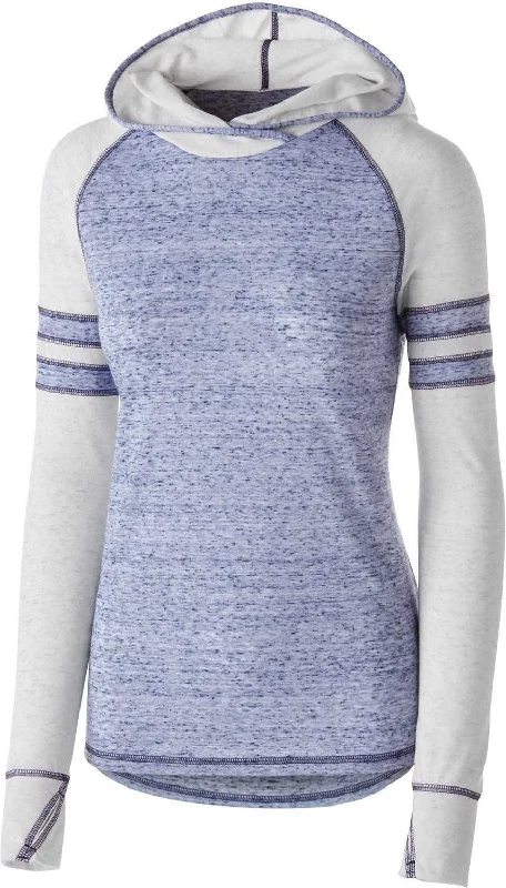 Holloway 229749 Ladies Advocate Hoodie - Navy Silver Hoodie with Reflective Safety Nightwear Holloway 229749 Ladies Advocate Hoodie - Navy Silver Hoodie with Reflective Safety Nightwear