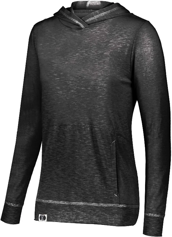 Holloway 229785 Ladies Journey Hoodie - Black Hoodie with Drawcord Adjustable Secure Holloway 229785 Ladies Journey Hoodie - Black Hoodie with Drawcord Adjustable Secure