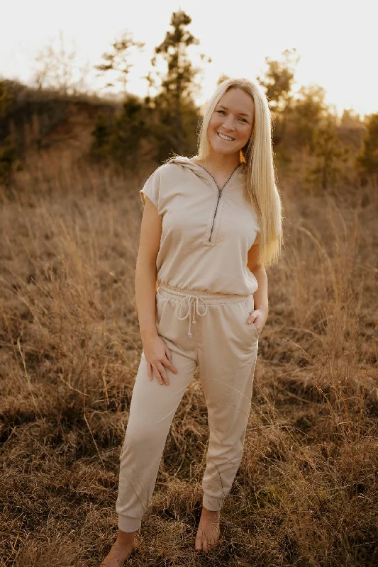 hooded jumpsuit Hoodie with Color Block Contrast Stylish