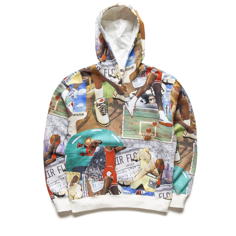 Jordan Brooklyn Fleece Printed Hoodie - Sail/Sail Hoodie with Typography Text Message Jordan Brooklyn Fleece Printed Hoodie - Sail/Sail Hoodie with Typography Text Message