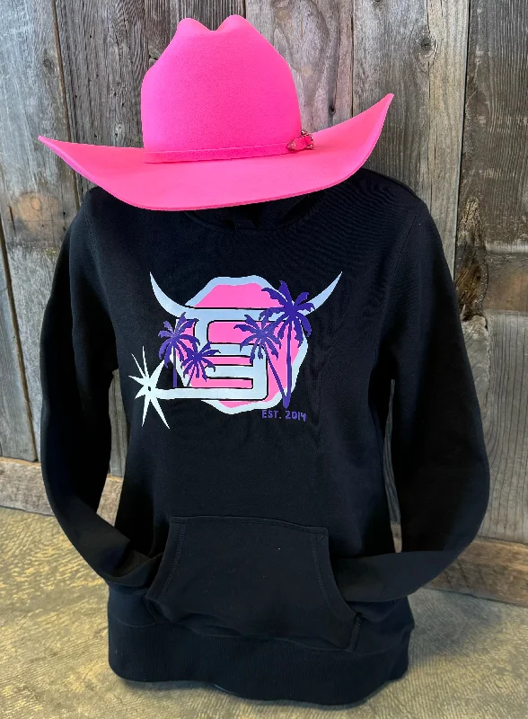 Ladies Tropical Hoodie Hoodie with Side Slits Relaxed Casual