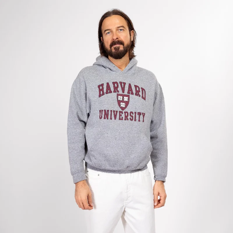 Med-Lrg 90s Harvard University Hooded Sweatshirt Graphic Hoodie Design Print