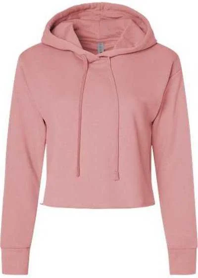Next Level 9384 Women's Laguna Sueded Raw Edge Crop Hoodie - Desert Pink Hoodie with Pattern Geometric Abstract Next Level 9384 Women's Laguna Sueded Raw Edge Crop Hoodie - Desert Pink Hoodie with Pattern Geometric Abstract
