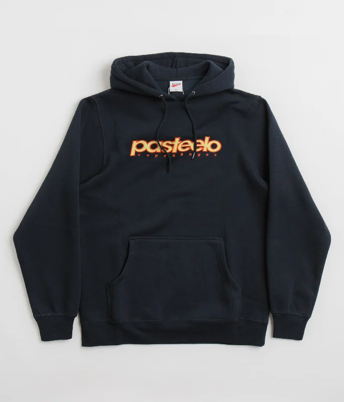 Pasteelo Race Hoodie - Navy Hoodie with Patch Decorative Personalized