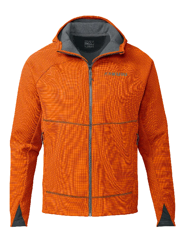 Peloton 240 Full Zip Hoodie | Blaze Orange Hoodie with Turtle Neck Cozy Winter