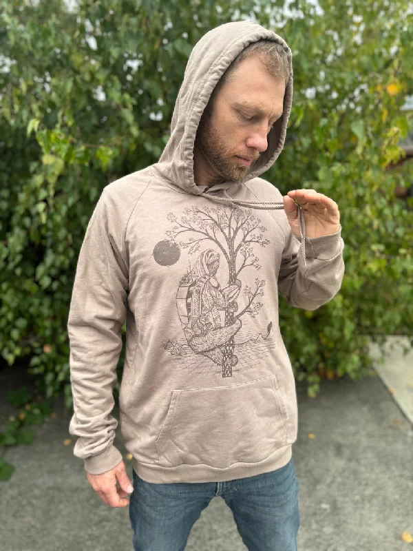 Slothstronaut Hoodie - Organic Cotton Medium Weight Fleece Sci-fi Animal Graphic Pullover Hoodie with Monochrome Minimalist Simple Slothstronaut Hoodie - Organic Cotton Medium Weight Fleece Sci-fi Animal Graphic Pullover Hoodie with Monochrome Minimalist Simple
