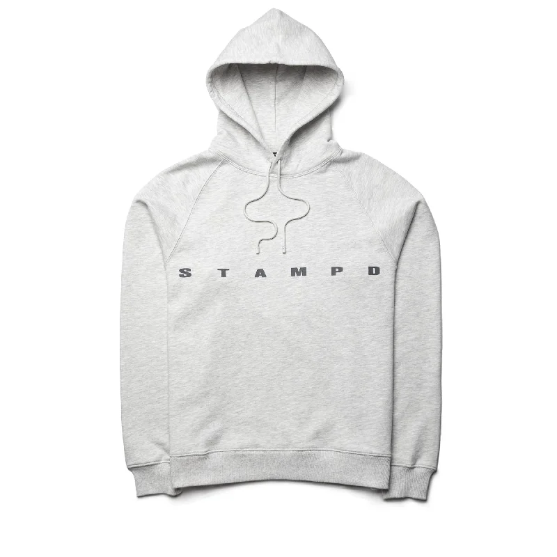 Stampd Stike Logo Hoodie - Heather Grey Hoodie with Tie-Dye Psychedelic Retro
