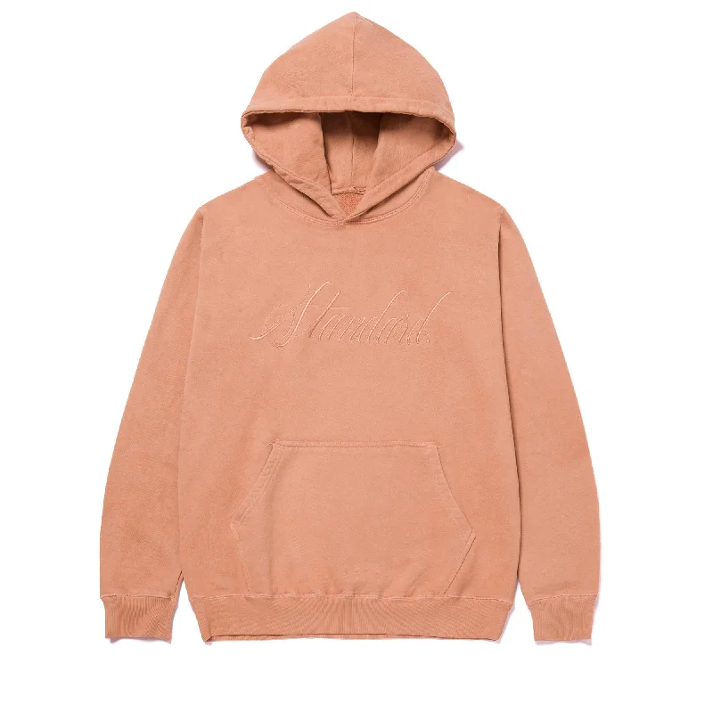 Standard Issue x BJ Betts Hoody - Camel Hoodie with Button Placket Classic Preppy