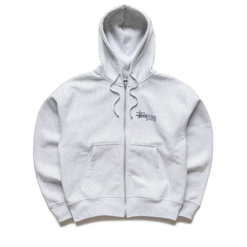 Stussy Superior Quality Zip Hoodie - Ash Heather Hoodie Sweatshirt Pullover