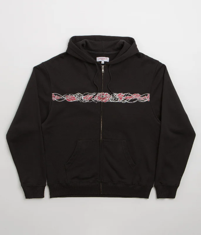 Yardsale Warped Hoodie - Black Hoodie with Slim Fit Tailored Modern