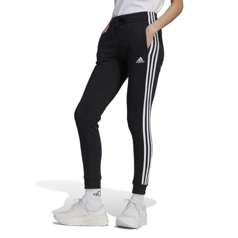 Adidas Womens Essentials 3-Stripes Cuffed Pant High-Waist Jeans