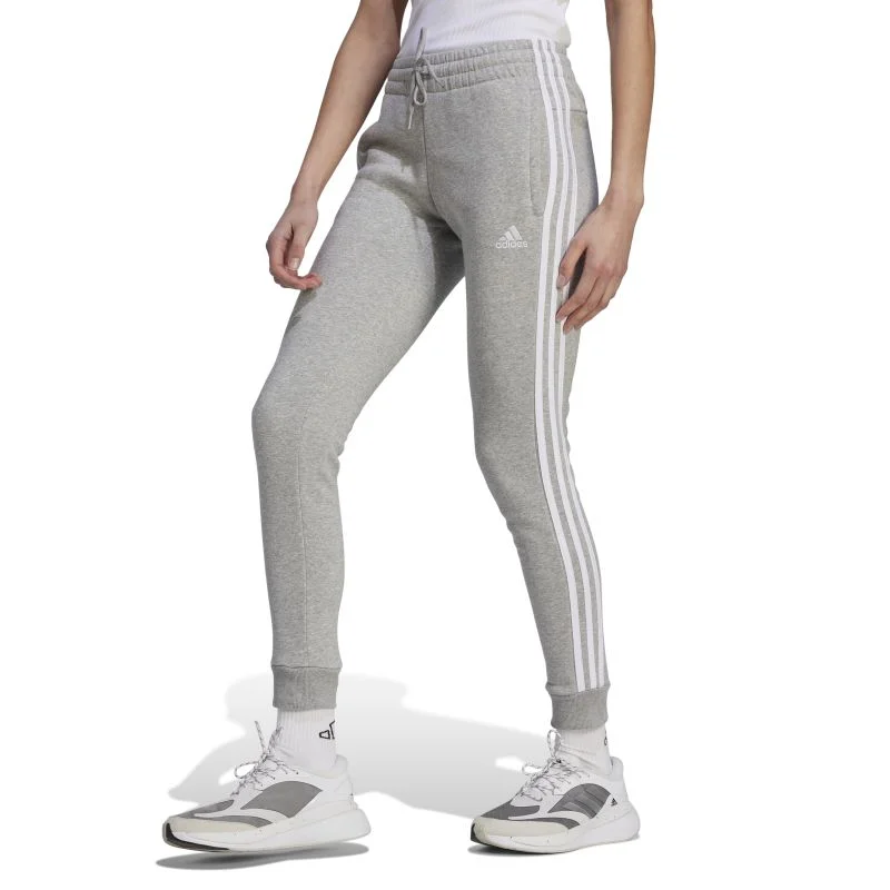 Adidas Womens Essentials 3-Stripes Cuffed Pant Stylish Paperbag Waist Pants