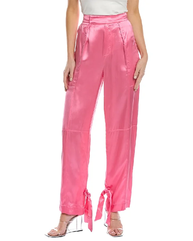 Nicholas Erato High-Waist Silk Pant Formal Dress Pants