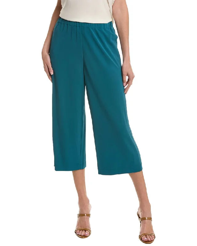 Lafayette 148 New York Riverside Cropped Pant Warm Wool Trousers