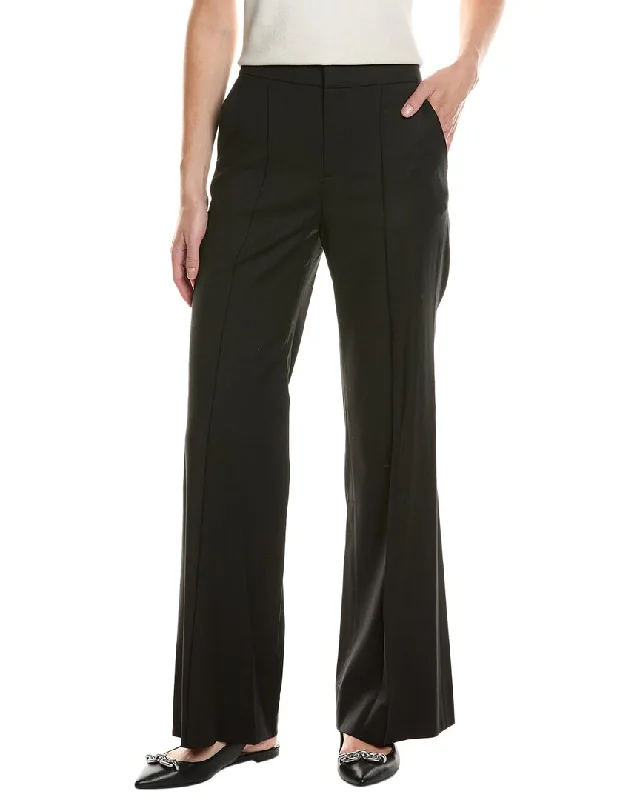 Alice + Olivia Dylan High-Rise Wool-Blend Wide Leg Pant Comfortable Cargo Pants