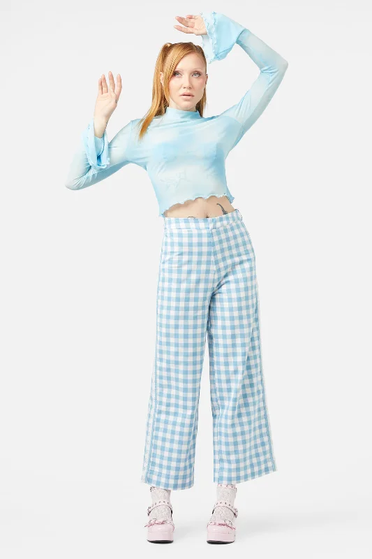 Catrina Gingham Pants Casual Sweatpants Style
