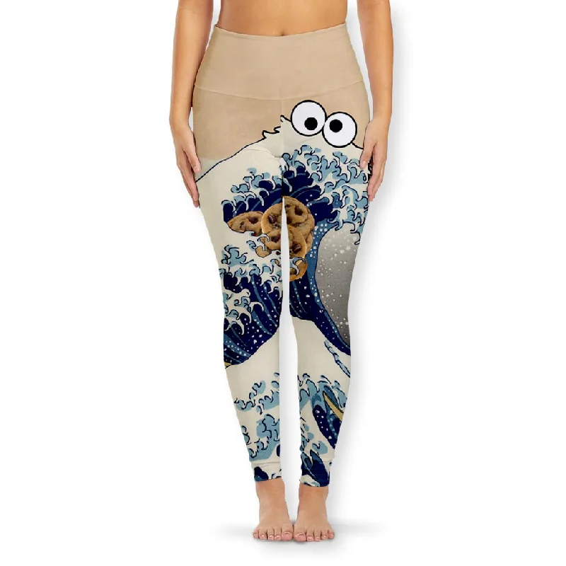 Cookie Wave Yoga Pants Classic Straight-Leg Pants
