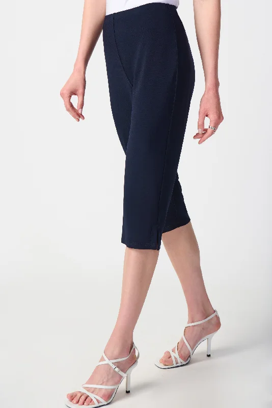 Joseph Ribkoff Silky Knit Pull-On Capri Pants Elegant Trouser Pants