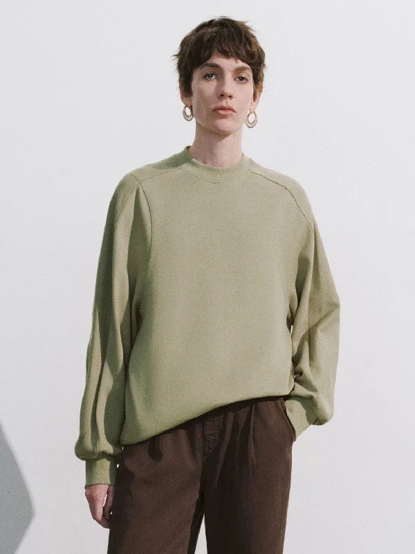 Crew Neck Loose Sweatshirt Hoodie with Mesh Breathable Sporty
