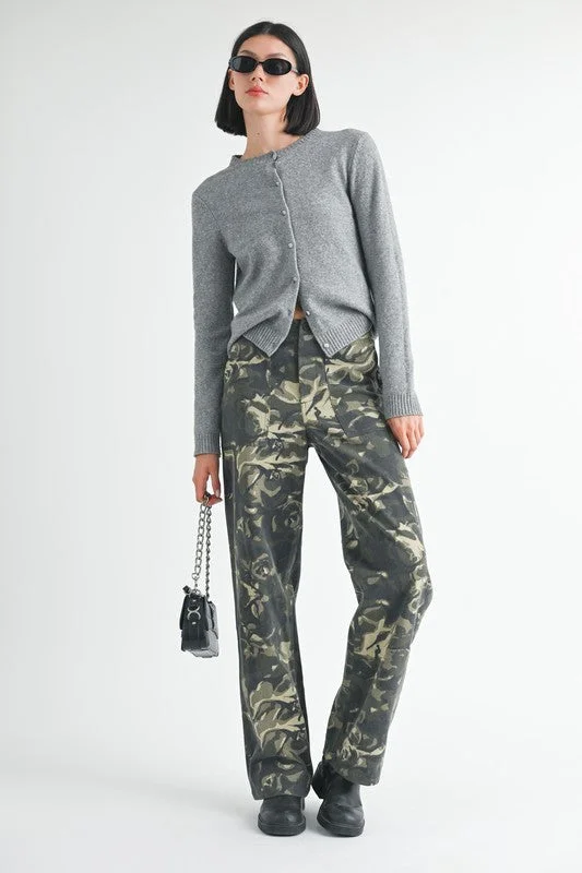Emory Park Straight Leg Pants With Pockets Warm Wool Trousers