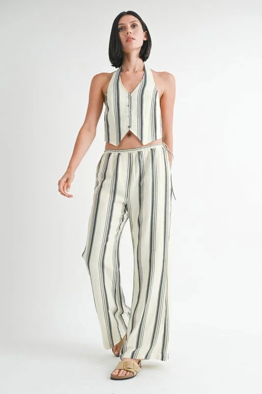 Emory Park Striped Straight Leg Pants Wide-Legged Palazzos