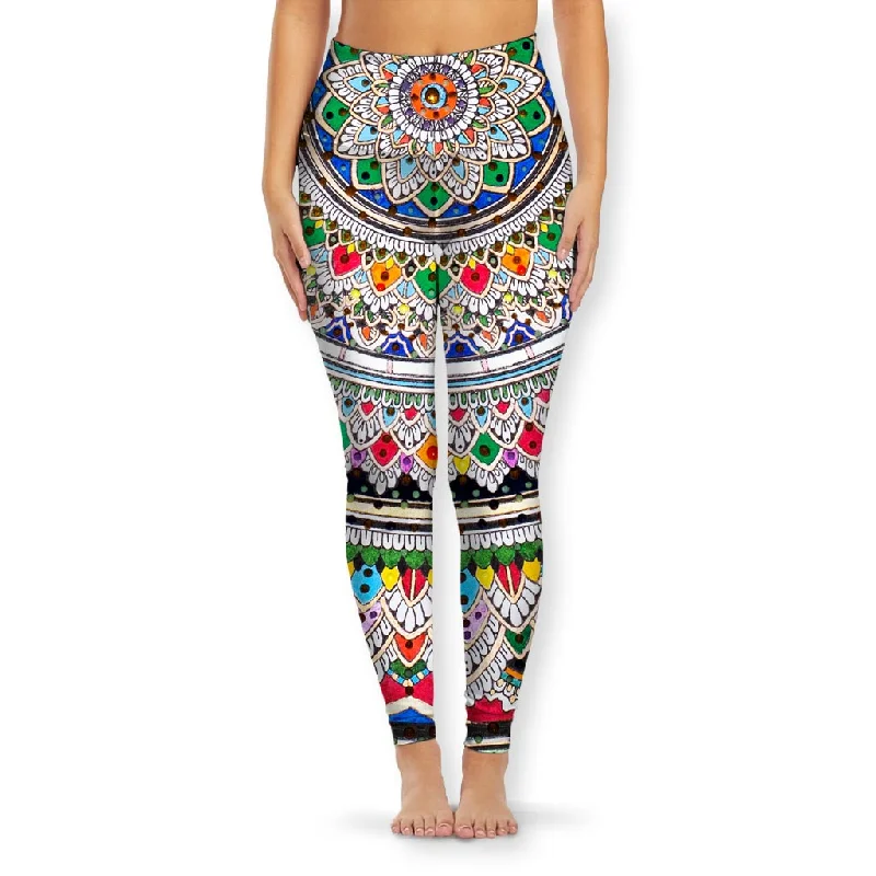 Infinite Mandala Yoga Pants Fashionable Tapered Leg Pants