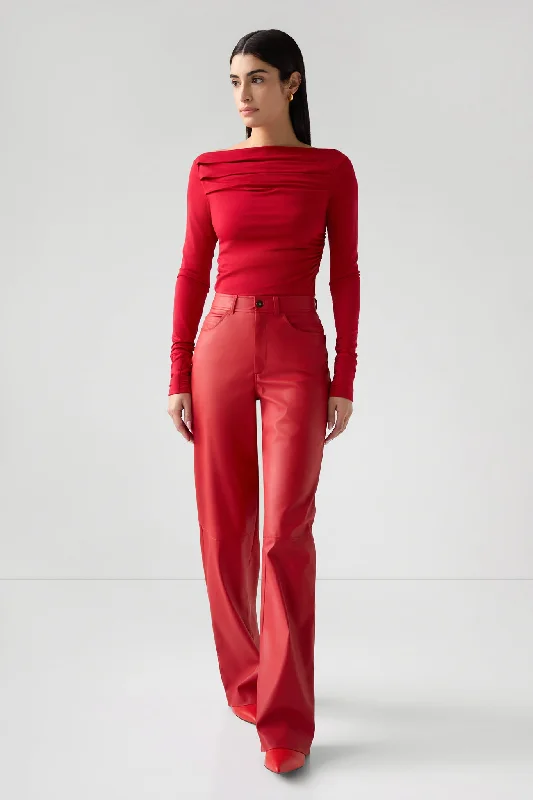 Julien Pants Chic Faux Leather Pants