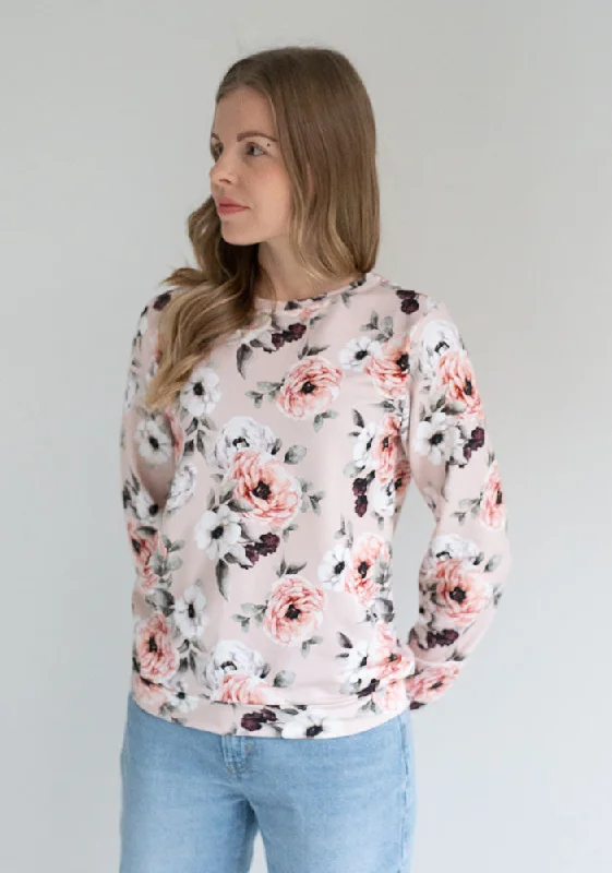 Women's Leinikki Sweatshirt Beige Hoodie with Half-Zip Sporty Casual