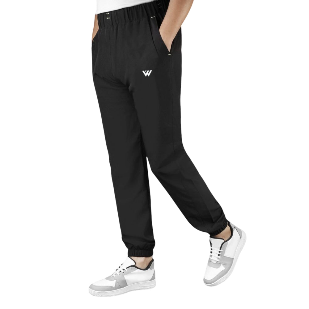 Generic Men's Polyster Soild Track Pant-Lower (Black) Classic Straight-Leg Pants