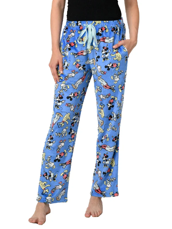 Disney Women's & Women's Plus Mickey Mouse Friends Plush Loungewear Sleep Pants Casual Sweatpants Style