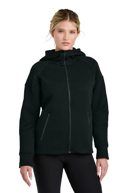 Nike Womens Tech Fleece Full Zip Hooded Sweatshirt Hoodie w/ Pockets - Black - New Hoodie with Applique Textured Unique Nike Womens Tech Fleece Full Zip Hooded Sweatshirt Hoodie w/ Pockets - Black - New Hoodie with Applique Textured Unique