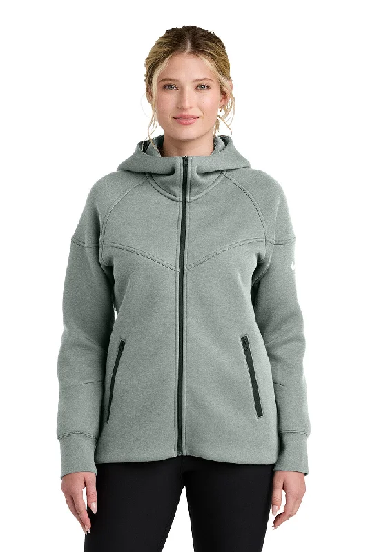 Nike Womens Tech Fleece Full Zip Hooded Sweatshirt Hoodie w/ Pockets - Heather Dark Grey - New Hoodie with Thumb Holes Functional Cozy Nike Womens Tech Fleece Full Zip Hooded Sweatshirt Hoodie w/ Pockets - Heather Dark Grey - New Hoodie with Thumb Holes Functional Cozy