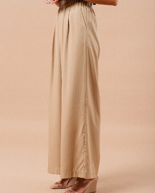 Pants Mathilde Camel Trendy Velvet Pants