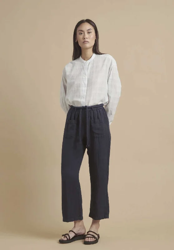 Pants Pano 9007 6-Marine Fashionable Button-Up Pants