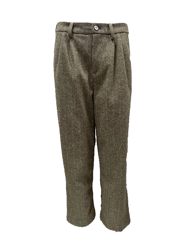 Pleated Straight Leg Pants - FPW23235 Wide-Legged Palazzos