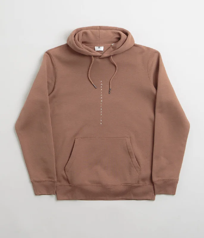 Poetic Collective Painting Hoodie - Brown Hoodie with Slim Fit Tailored Modern