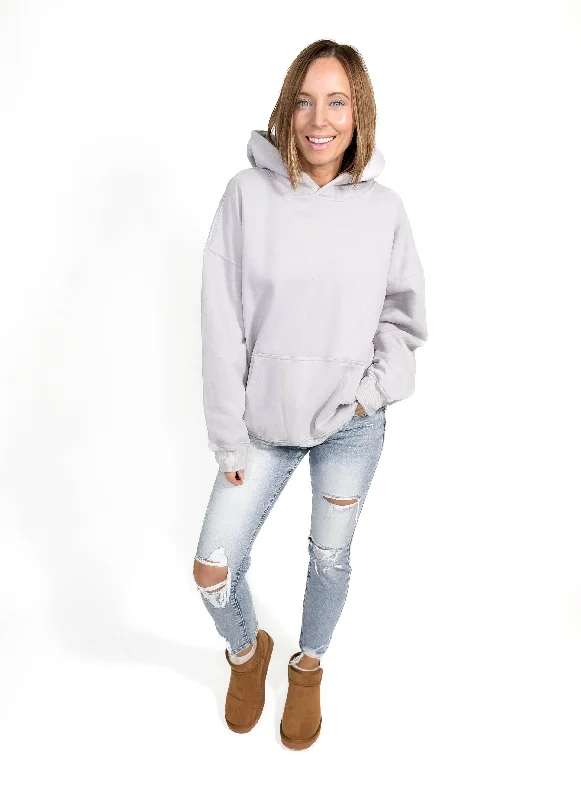 Rainer Hoodie- HTHR GREY Hoodie with Pattern Geometric Abstract