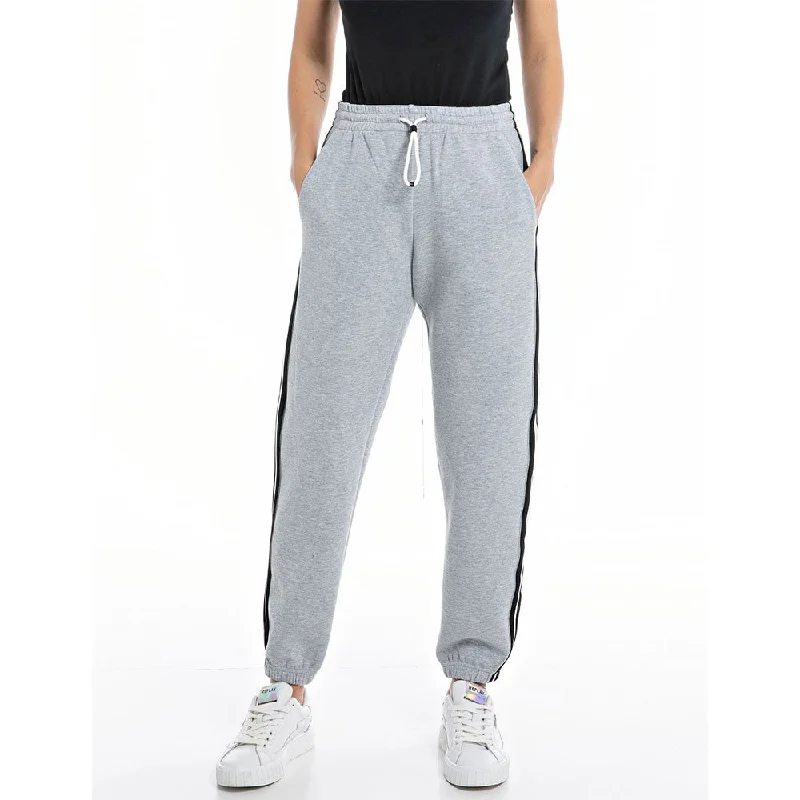 Replay W8068A 23591 Pants Grey Comfy High-Waist Jeans