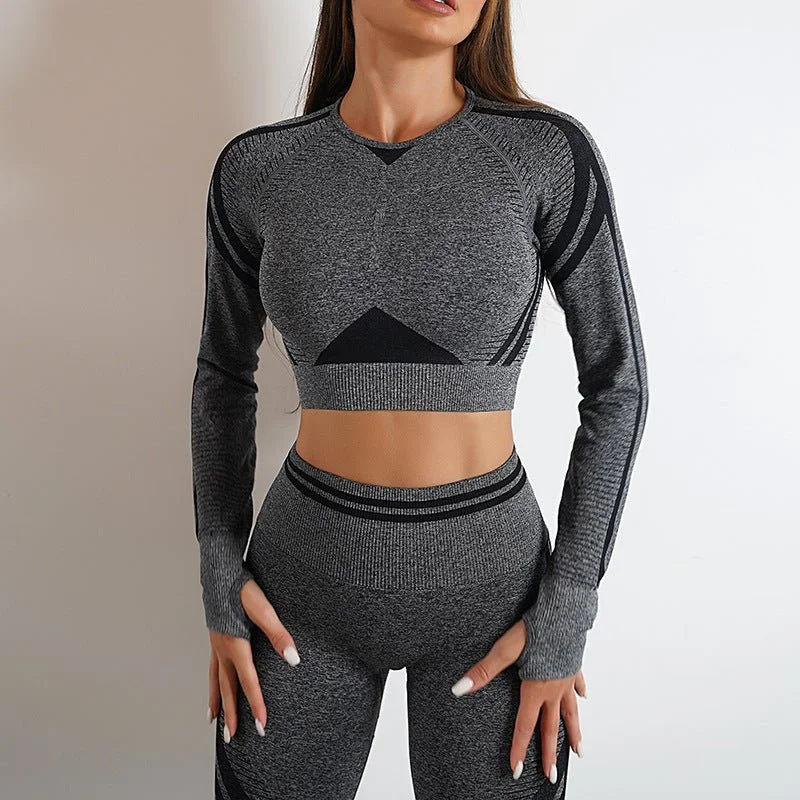Seamless Yoga Pants Peach Hip Autumn And Winter Sports Bodybuilding Pants Top Suit High-Waist Jogger Pants