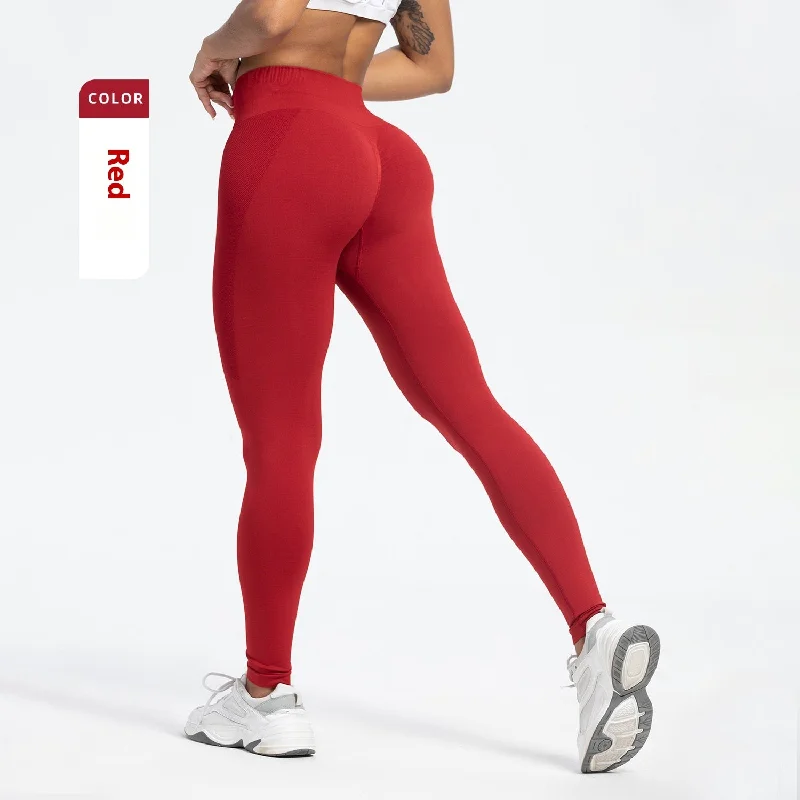 European And American Sports Seamless Hip Raise Yoga Pants Women Lightweight Linen Pants