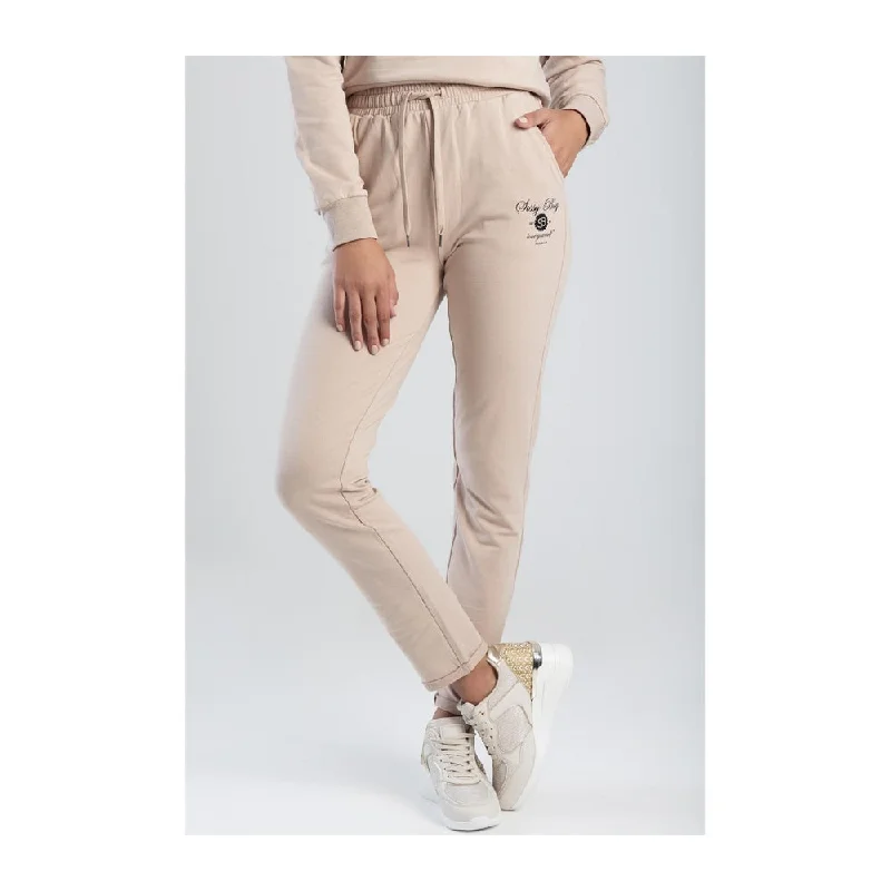 Sissyboy Ps30379 Sweat Pants With Printed Branding Trendy Velvet Pants