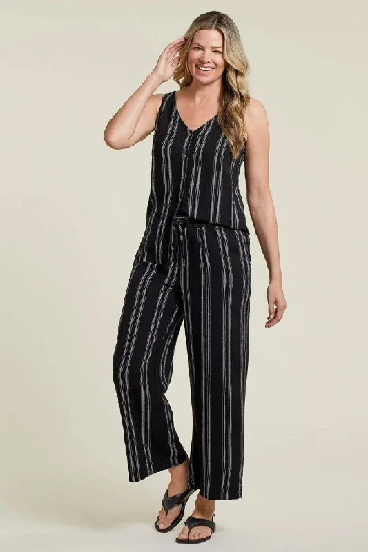 Tribal Flowy Cropped Pants Comfortable Wide-Leg Pants