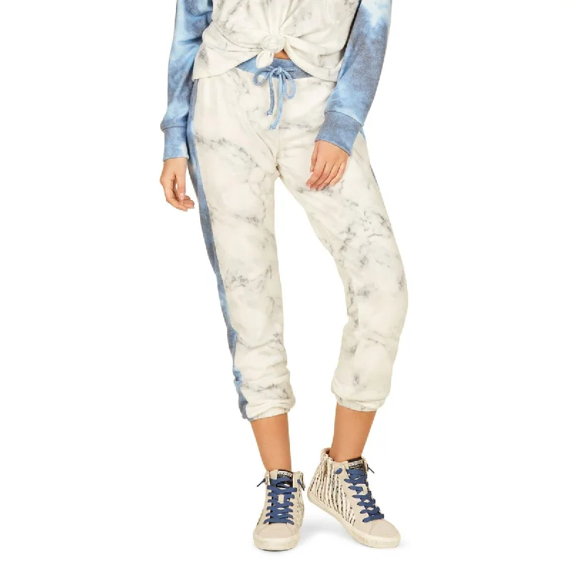 Vintage Havana Womens Knit Tie-Dye Jogger Pants Comfortable Denim Leggings