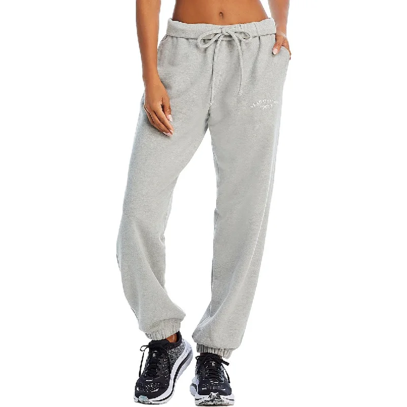 Year of Ours Womens Cotton Logo Jogger Pants Modern Skinny Pants