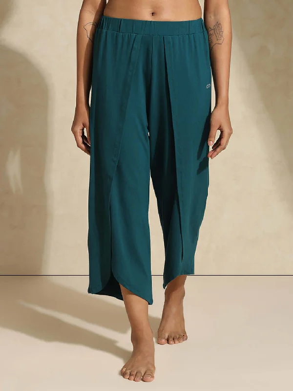 Yoga Tulip Pants Teal Comfortable Fleece Pants