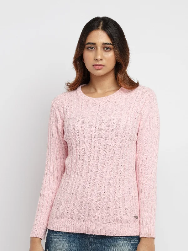 Women's Cable Knit Sweater Cable Knit Ribbed Knit Lace Knit