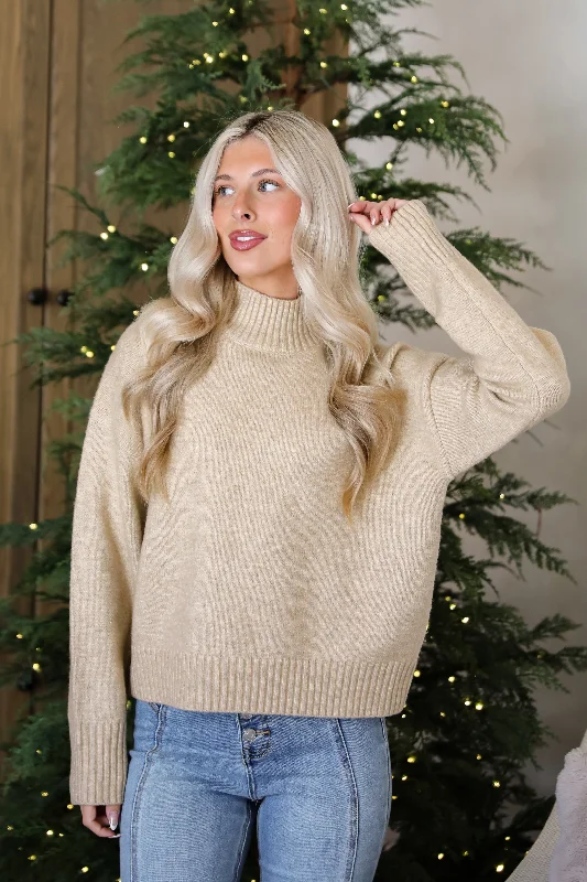 Truly Iconic Taupe Sweater - DOORBUSTER Oversized Loose Flowy