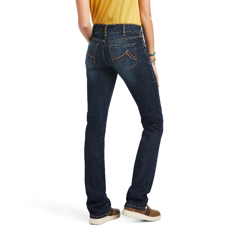 Women's Ariat R.E.A.L. Mid Rise Octavia Straight Jean #10041060 Trendy Classic Fit Jeans Women's Ariat R.E.A.L. Mid Rise Octavia Straight Jean #10041060 Trendy Classic Fit Jeans