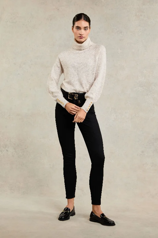 5 Pocket Jodhpur Jean (Black) Cozy Relaxed Fit Jeans